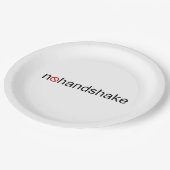 Geen handdruk papieren bordje (Gekanteld)