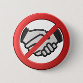 Geen handdrukken alstublieft ronde button 5,7 cm (Voorkant)