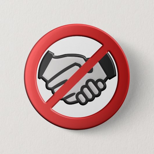 Geen handdrukken alstublieft ronde button 5,7 cm (Voorkant)