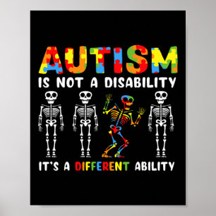 Geen handicap Andere vaardigheid Skelet Autisme Poster