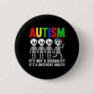 Geen handicap Het is een andere vaardigheid Autism Ronde Button 5,7 Cm
