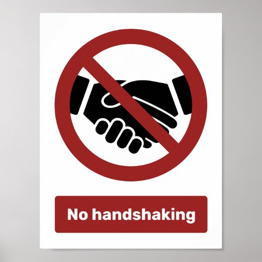 Geen handschudden poster (Voorkant)