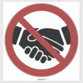 Geen handschudden sticker (Vel)