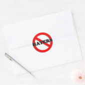 Geen haters ronde sticker (Envelop)