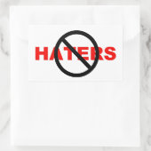 Geen haters stickers (Tas)