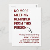 GEEN HERINNERING MEER VAN DEZE PERSOON GRAPPIG BRIEFKAART (Voorkant / Achterkant)