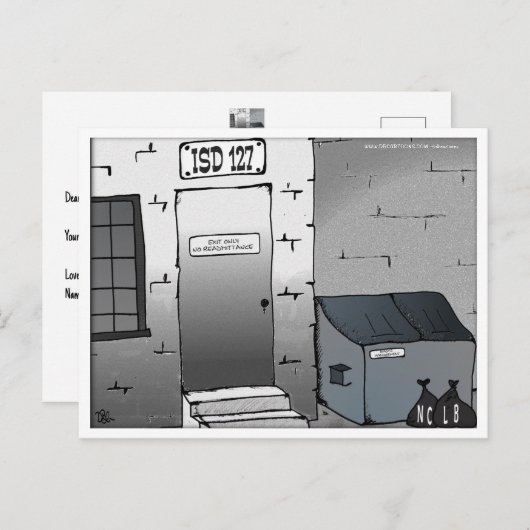 Geen hertoelating alleen afsluiten briefkaart (Voorkant / Achterkant)