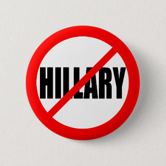 "GEEN HILLARY" 2,25 inch Ronde Button 5,7 Cm