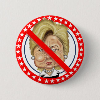 Geen Hillary Ronde Button 5,7 Cm