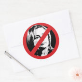 GEEN HILLARY RONDE STICKER (Envelop)