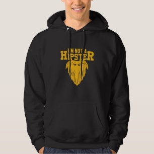 Geen hipster baardige pijp roker hippies Vrije gee Hoodie