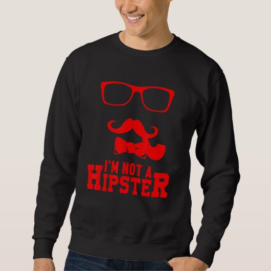 Geen Hipster Mustache Freethinker Hippies Free Sp Trui (Voorkant)