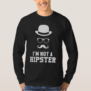 Geen Hipster Pipe Smoker Mustache Hippies Free Sp T-shirt