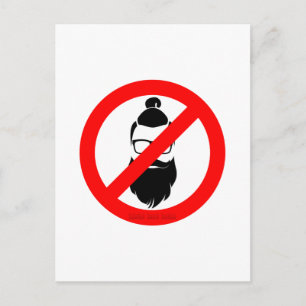 Geen hipsters of Mannen Buns Briefkaart