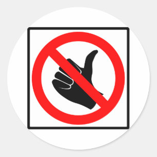 Geen Hitchhiking Highway Sign Ronde Sticker