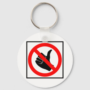 Geen Hitchhiking Highway Sign Sleutelhanger