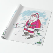 Geen Ho-Ho-Ho grote Santa matte inpakpapier (Uitgerold)