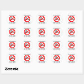 geen ho zone ronde sticker (Vel)