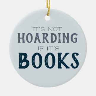 Geen hoarding als boeken grappig boek blauw keramisch ornament