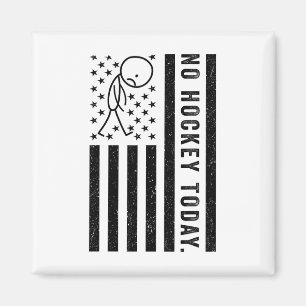 Geen hockey vandaag, grappige VS vlag voor hockey  Magneet