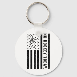 Geen hockey vandaag, grappige VS-vlag voor hockeyl Sleutelhanger