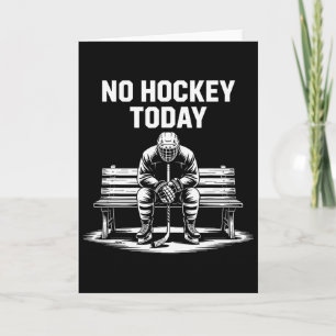 Geen Hockey Vandaag Stok Grappige IJshockey Speler Kaart