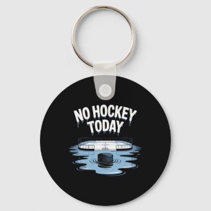 Geen Hockey Vandaag Stok Grappige IJshockey Speler Sleutelhanger
