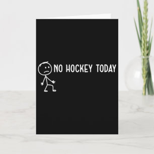 Geen Hockey Vandaag Verdrietige Stickman Grappige Kaart