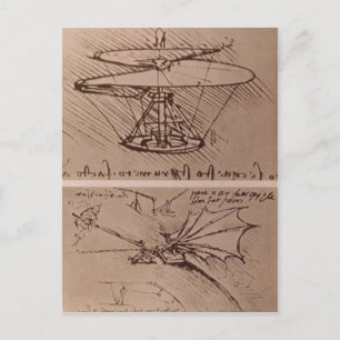 Geen hogere resolutie beschikbaar. Leonardo_da_Vin Briefkaart