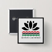 Geen Homo | Geen Hetero-Button Vierkante Button 5,1 Cm (Voorkant /achterkant)