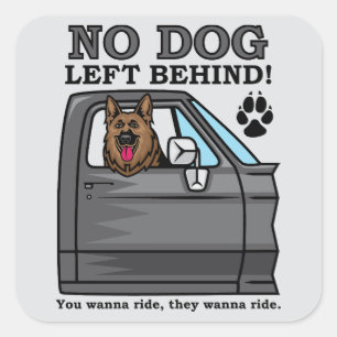 Geen hond achtergelaten, GSD sticker