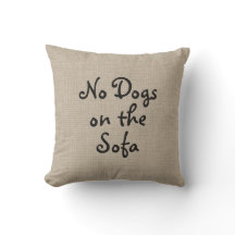 Geen honden op de Sofa Pillow