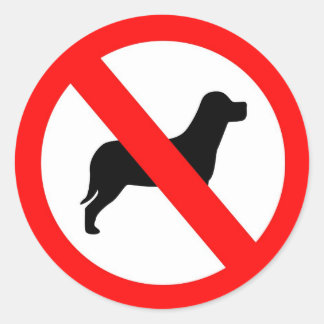Geen honden ronde sticker