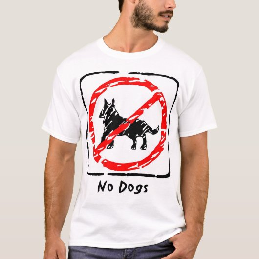 Geen honden t-shirt (Voorkant)