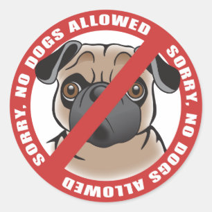 Geen honden toegestaan ronde sticker