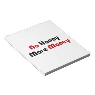 Geen honing meer geld notitieblok
