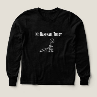 Geen honkbal vandaag Verdrietige stickfiguur Honkb