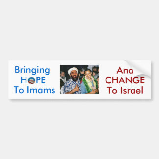 Geen hoop, alleen maar verandering voor Israël bum Bumpersticker