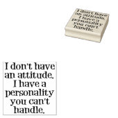 Geen houding, persoonlijkheid! 	rubberstempel (Gestempeld)