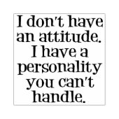 Geen houding, persoonlijkheid! 	rubberstempel (Afrduk)