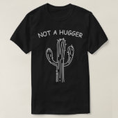 Geen Hugger Funny Cactus Sarcastic Hug Meme Premi T-shirt (Design voorkant)