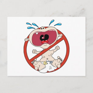 Geen huilbaby's briefkaart