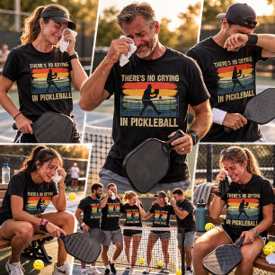 Geen Huilen bij Pickleball – Alleen Dappere Acties T-shirt