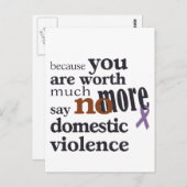 Geen huiselijk geweld meer briefkaart (Voorkant / Achterkant)