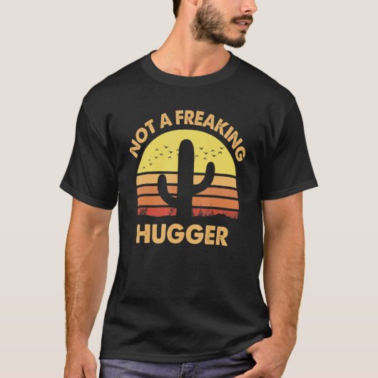Geen hulpaggregaat Sarcastisch antihugging Introv T-shirt (Voorkant)