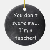 Geen idee voor scholier-chalkboard-design keramisch ornament (Achterkant)