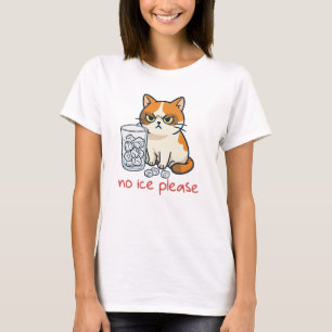 Geen Ijs Alsjeblieft Grappige Kat Tegen Ijs , grap T-shirt