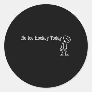 Geen ijshockey vandaag Leuk gevoel voor puck liefh Ronde Sticker