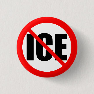 "GEEN IJSM" protest Ronde Button 3,2 Cm