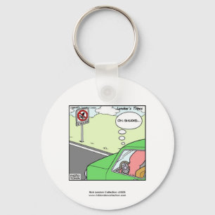 Geen Inktvis Zone Grappige Cartoon Sleutelhanger